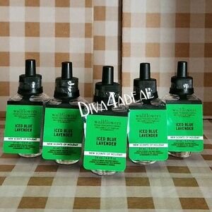 5X Bath & Body Works ICE BLUE LAVENDER Wallflower Refill Bundle